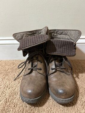 BOC Born Concept Boots Women’s 9 Saturn Fold Over Combat Brown Shoes